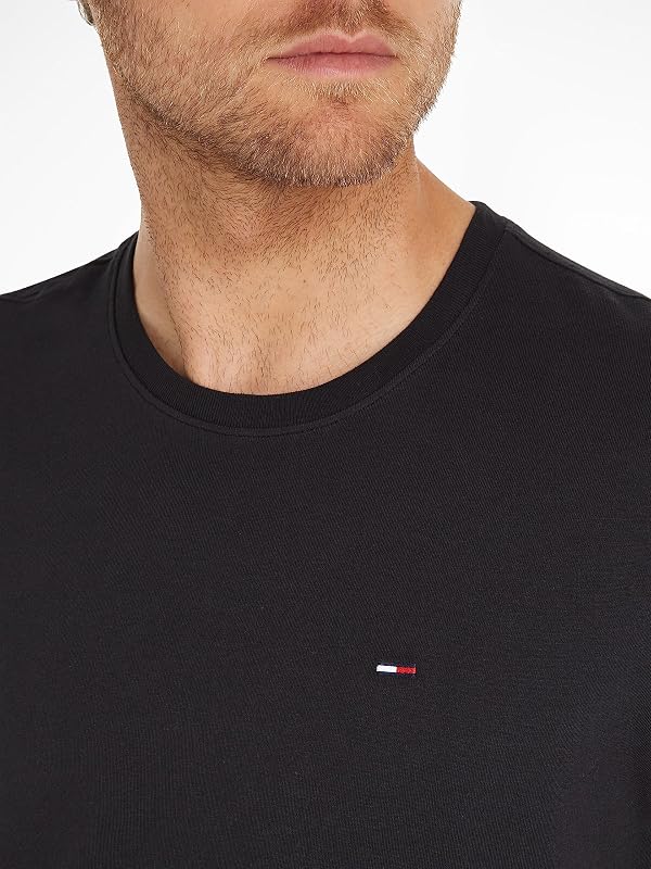 Camiseta de manga corta TJM Original Slim Fit, Negro (Tommy Black), M