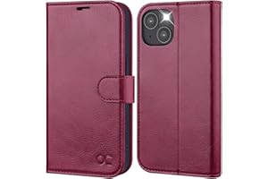 OCASE Compatible with iPhone 14 Wallet Case, PU Leather Flip Folio Case with Card Holders RFID Blocking Kickstand [Shockproof TPU Inner Shell] Phone Cover 6.1 Inch 2022 (Burgundy)