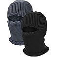 2 Pieces Winter Face Mask Ski Masks Warm Knitted Balaclava for Men Women Fleece Windproof Face Cover for Outdoor Sports