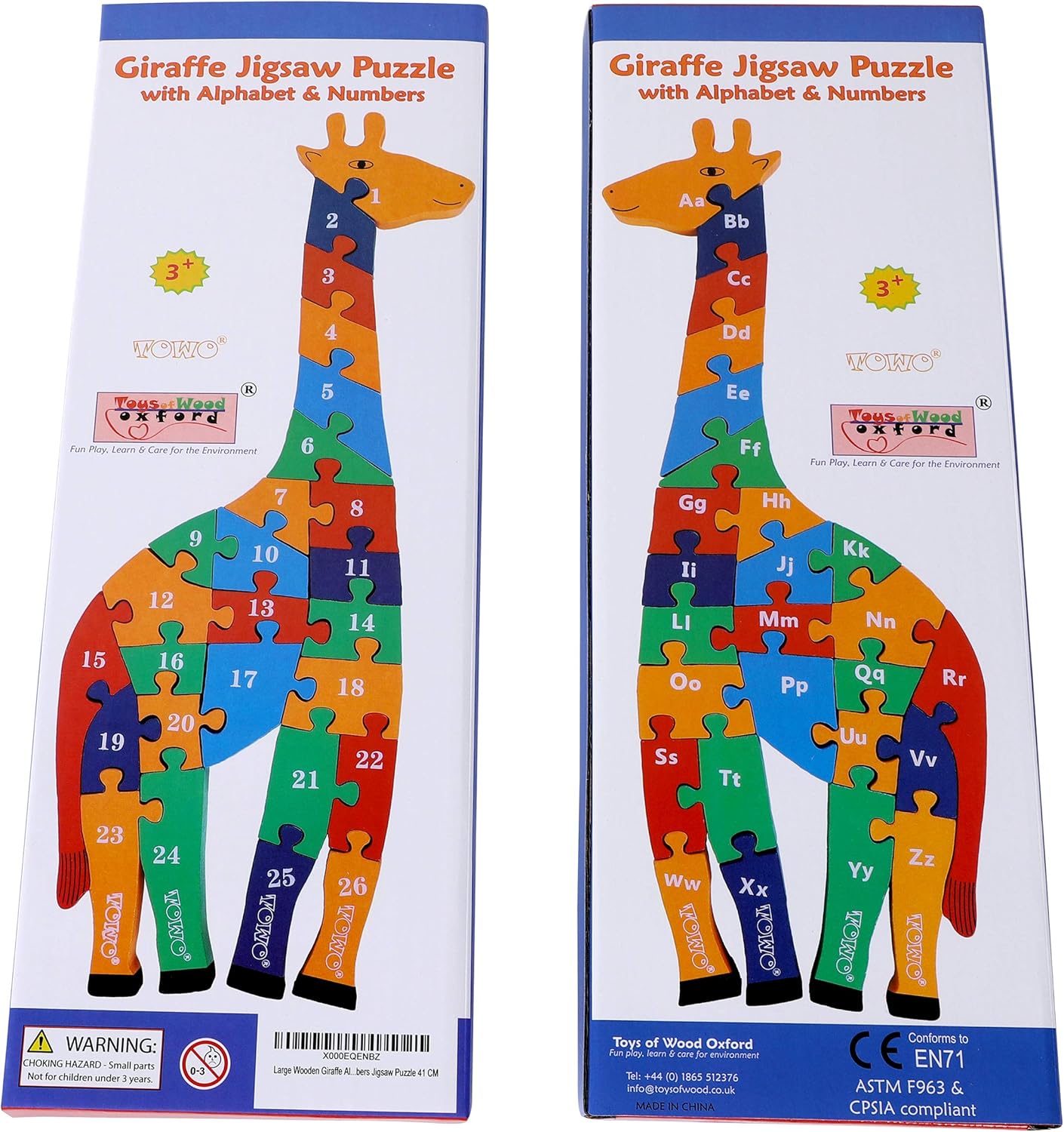 giraffe alphabet and number puzzle