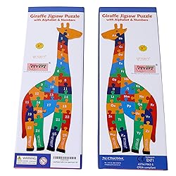 TOWO Wooden Giraffe Alphabet Blocks and Number