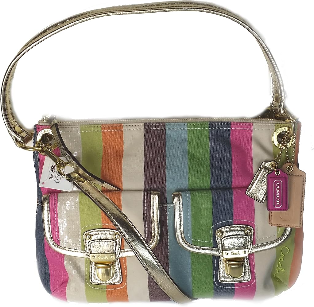 coach legacy stripe purse
