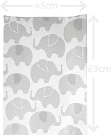 Babycurls Deluxe Anti-Roll Nappy Changing Mat Elephant Love 69x45x8cm view 6