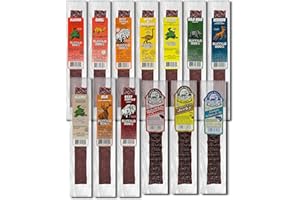JERKY-N-SPICE Buffalo Bob's and Indian Valley Exotic Artisan Jerky Assortment (13 Piece) - High Protein, Low Carb On-the-Go Snack, Individually Wrapped