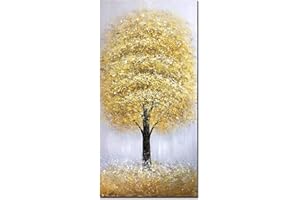 Yotree Paintings,24x48 Inch Lucky Tree Oil Hand Painting 3D Hand-Painted On Canvas Abstract Artwork Art Wall Decoration Abstract Painting for livingroom