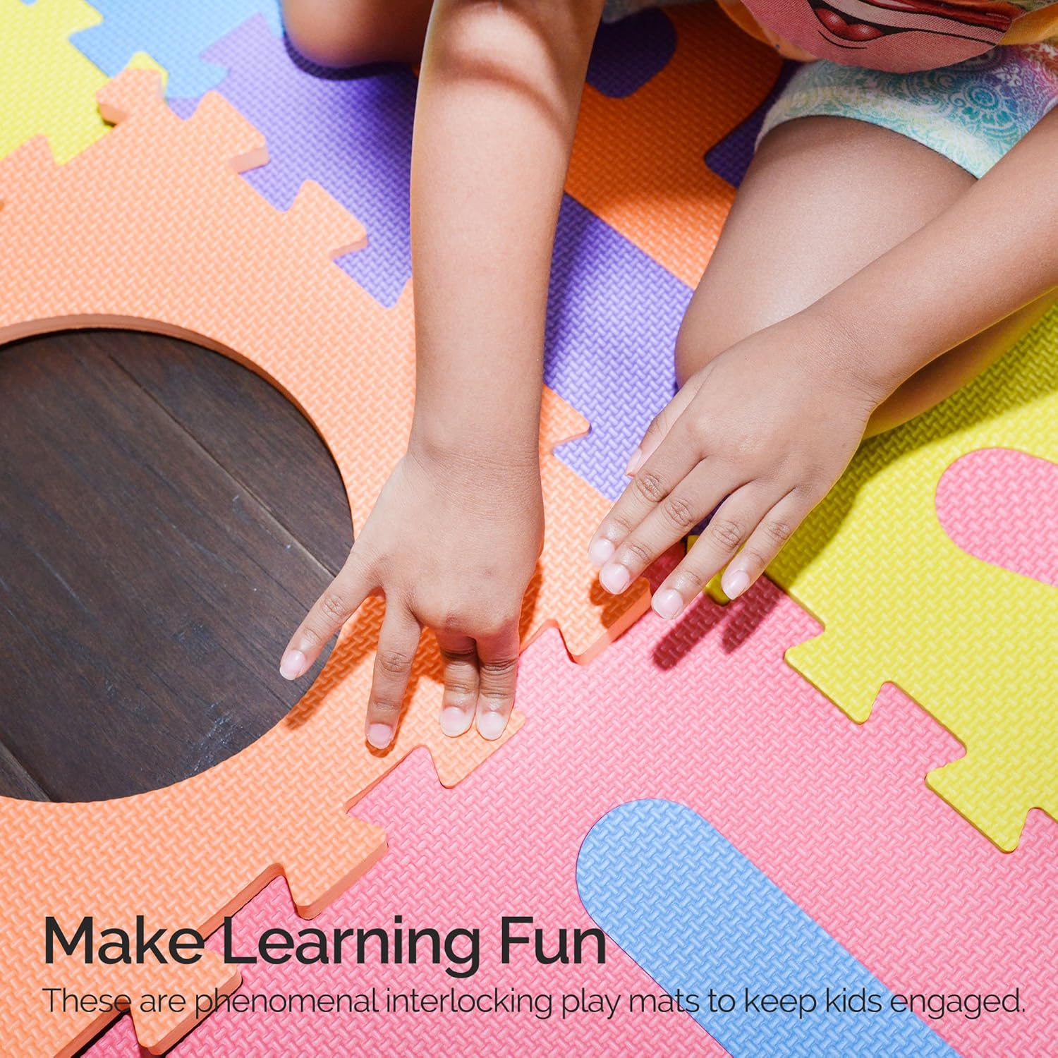 SAFEST Non Toxic Alphabet Puzzle Mat | THICKEST ABC + Numbers 0 to 9 Flooring Mat | Bonus Fun Learning eBook | Reusable Carry Bag | Kids Learn & Play with Interlocking Puzzle Pieces | Eva Foam: Toys & Games