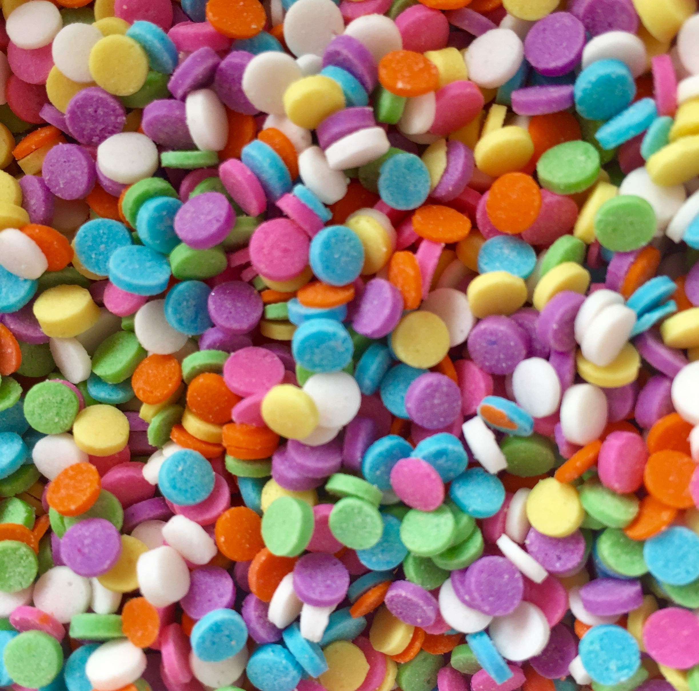 Rainbow Confetti Funfetti Vegan Gluten Free Edible Cake Cupcake Sprinkles Cake Decoration (60g Pouch)