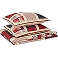 Woolrich Reversible Quilt Cabin Lifestyle Design - All Season, Breathable Coverlet Bedspread Bedding Set, Matching Shams, Oversized Full/Queen, Huntington Plaid Red, 3 Piece