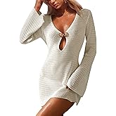 ANRABESS Women Beach Cover Ups 2026 Summer Crochet Knit Swimwear Mesh Bathing Suit Hollow Out Dress Swimsuit Vacation Clothes