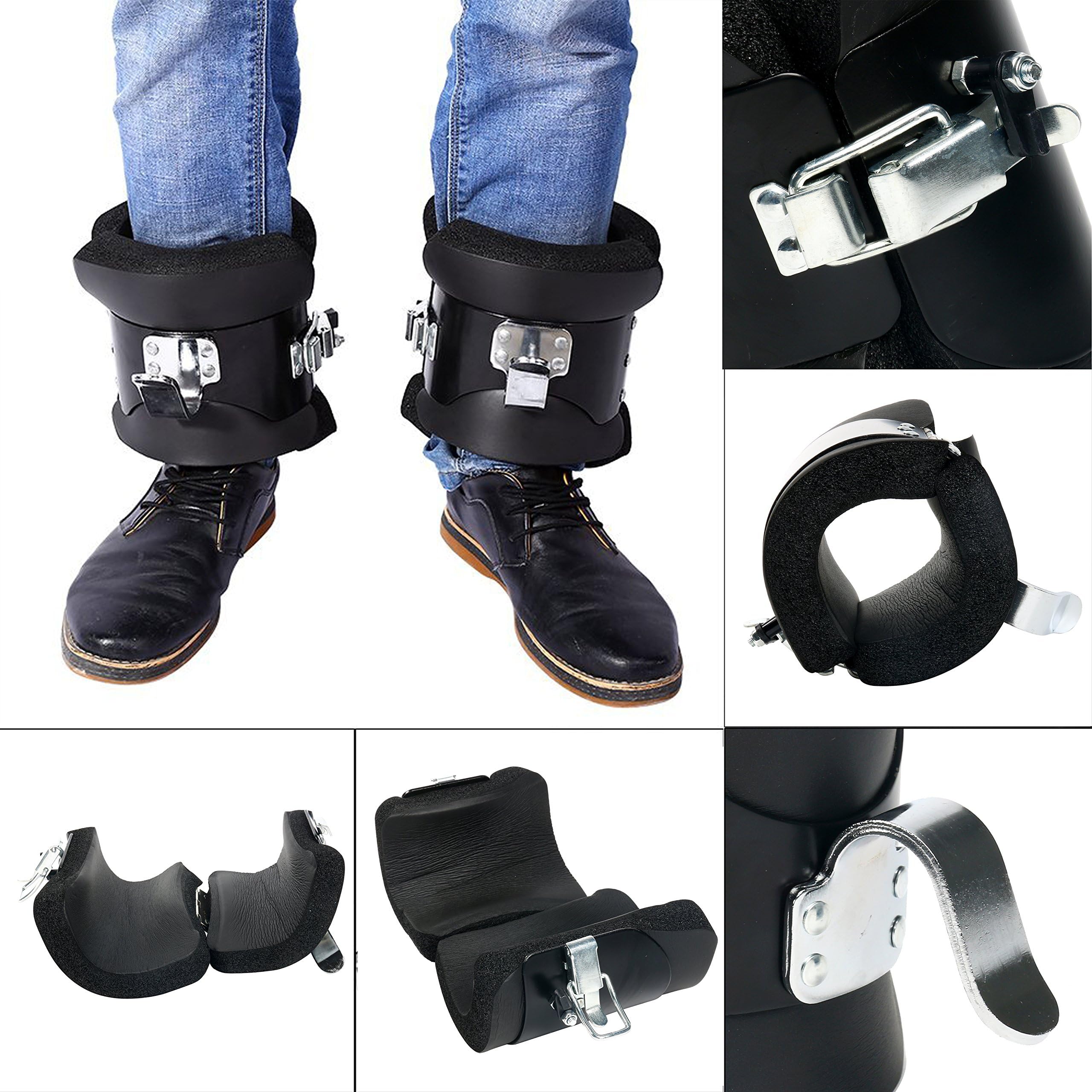 Yaegoo Anti Gravity Inversion Hang Up Boots Inversion Boots Gravity Compression Relief Exercise Recovery With Contoured Pads