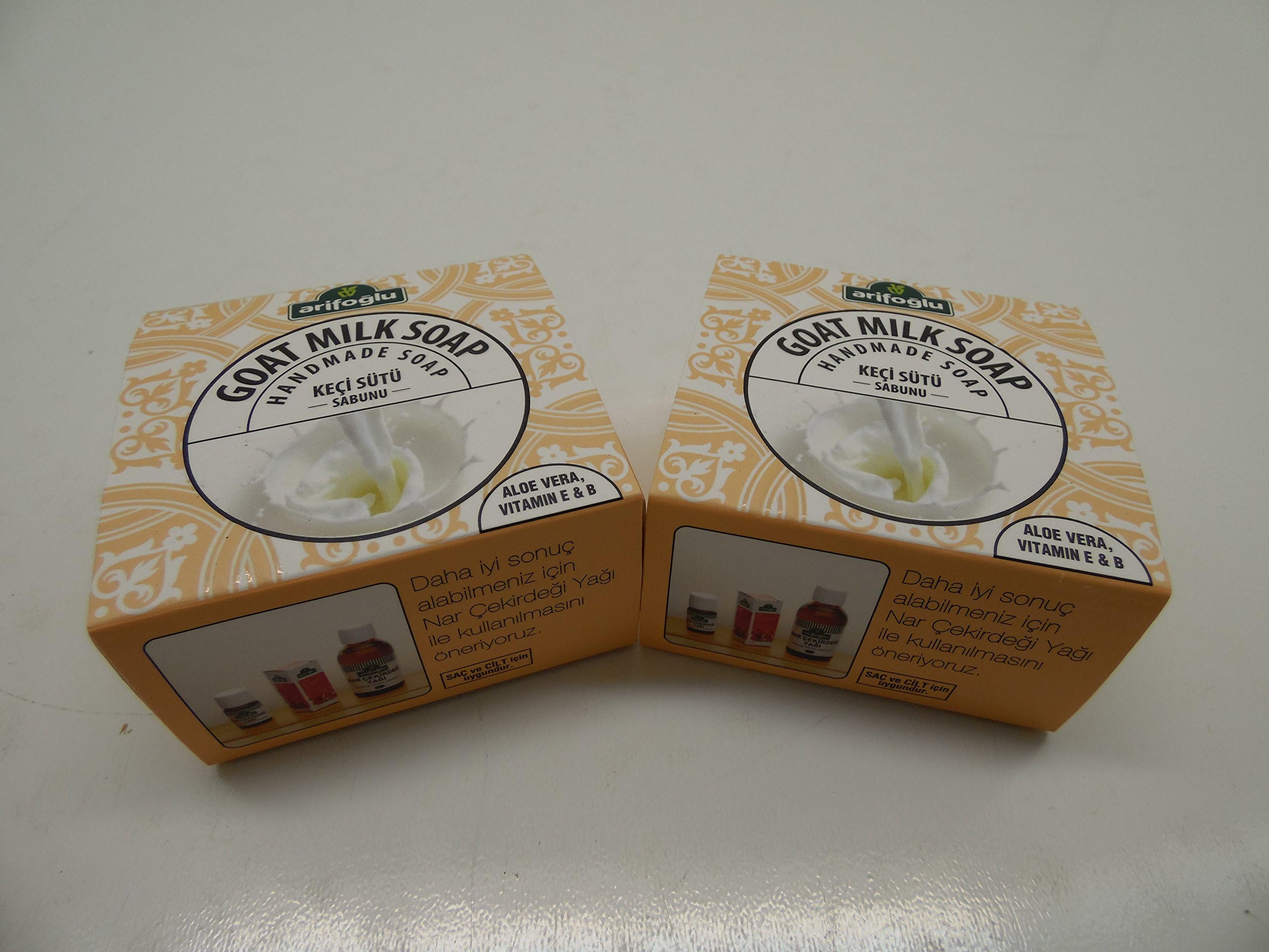 Arifoglu All Natural Luxury Handmade Soaps 150g X 2 Pack (Goat Milk Soap)