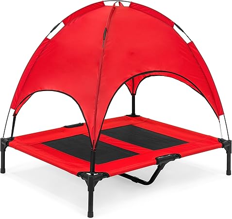 outdoor dog bed with shade