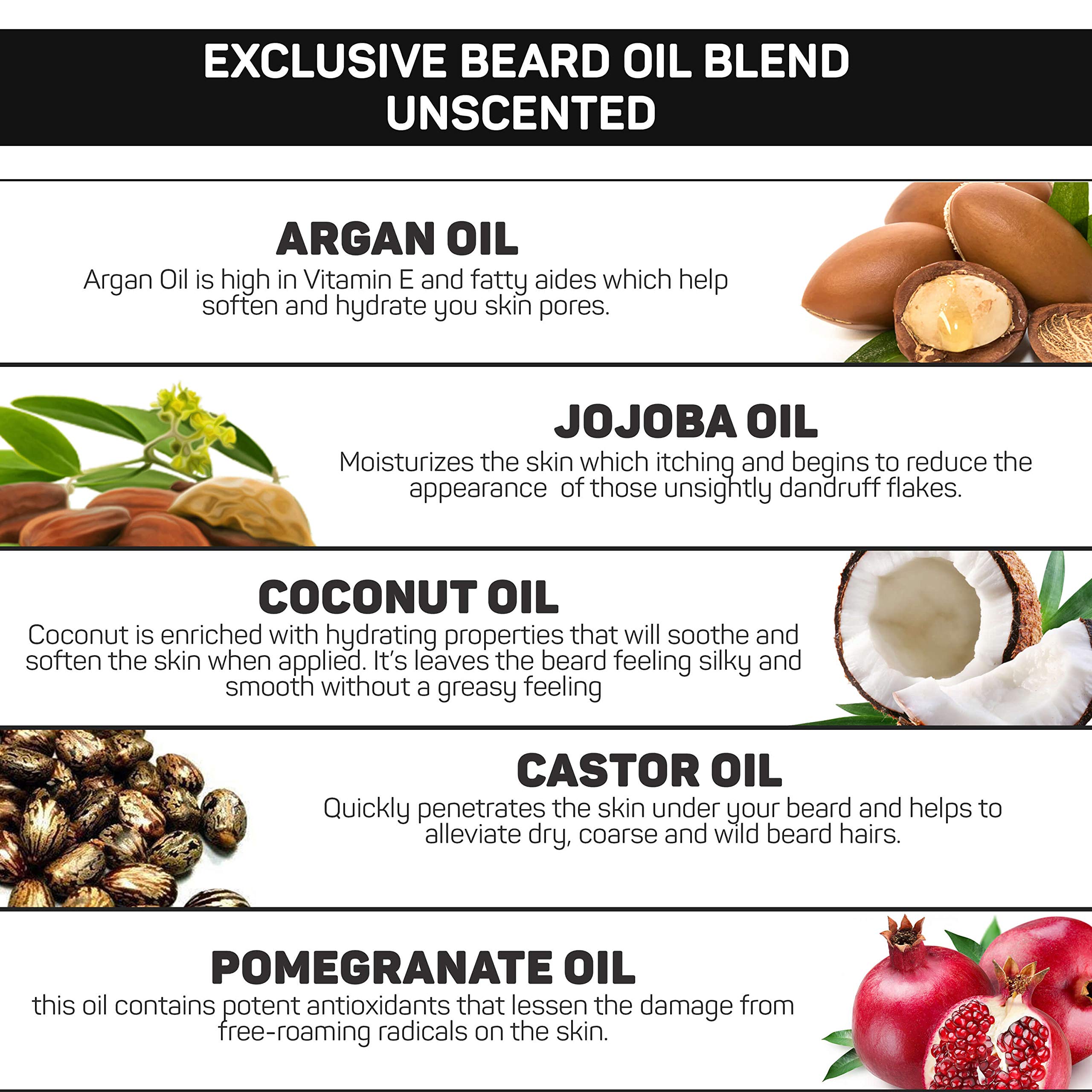 Unscented Beard Oil Made in Canada (2 Oz - 60ml)