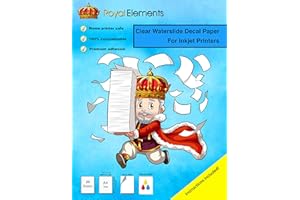 Royal Elements Waterslide Decal Paper - Clear for Inkjet Printers - 20 Sheets