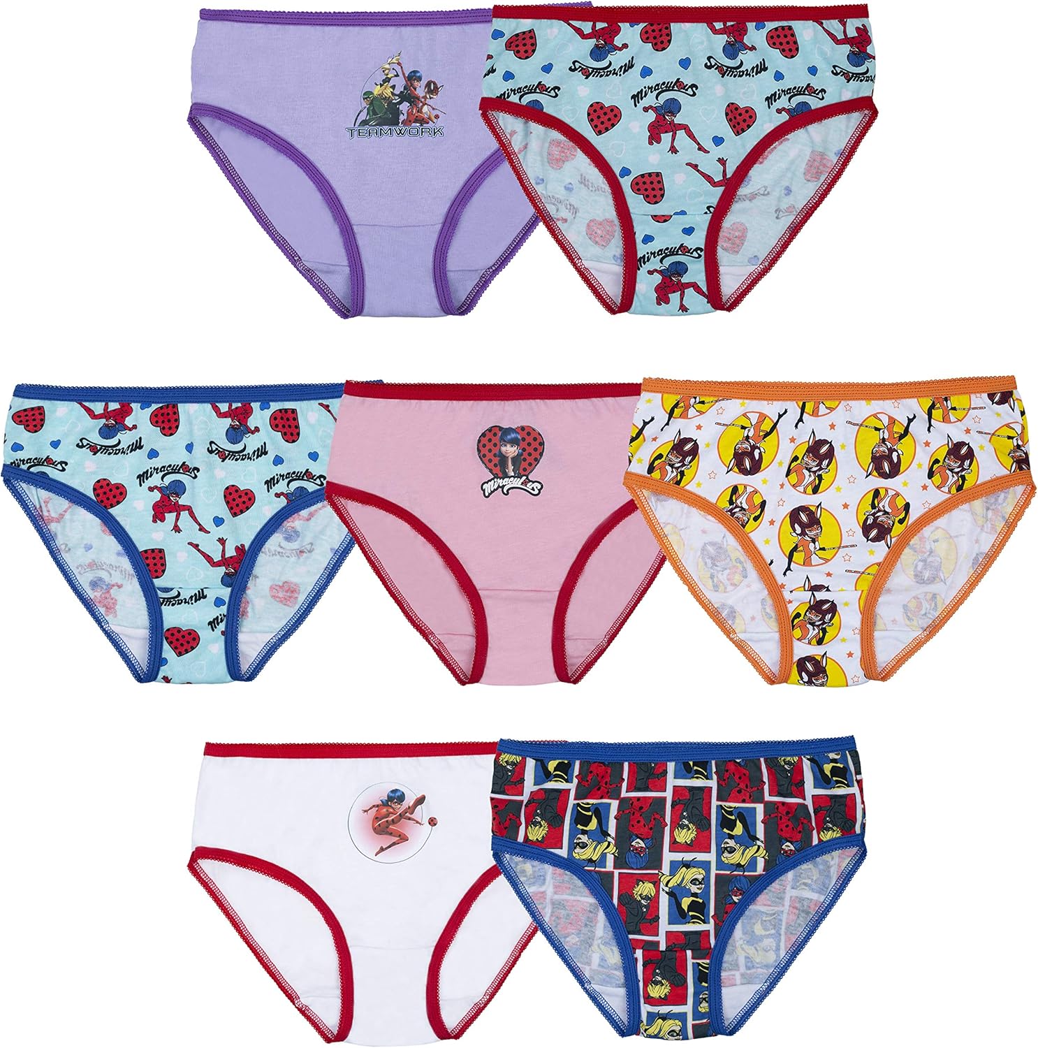 Miraculous Lady Bug Girls' Underwear Multipacks Fashion