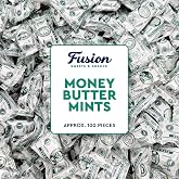 Money Buttermints, About 100 Count, Individually Wrapped, Creamy Mint Candy | Classic Buttery Mint Flavor, Dollar Treats Design, Great For Casino Parties, Trade Shows, Gifting, And Event Giveaways