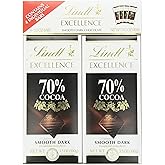 Lindt Excellence A Touch Of Sea Salt & 70% Cocoa Dark Chocolate Bars, 3.5 Ounce - 4 Count (Pack of 1)