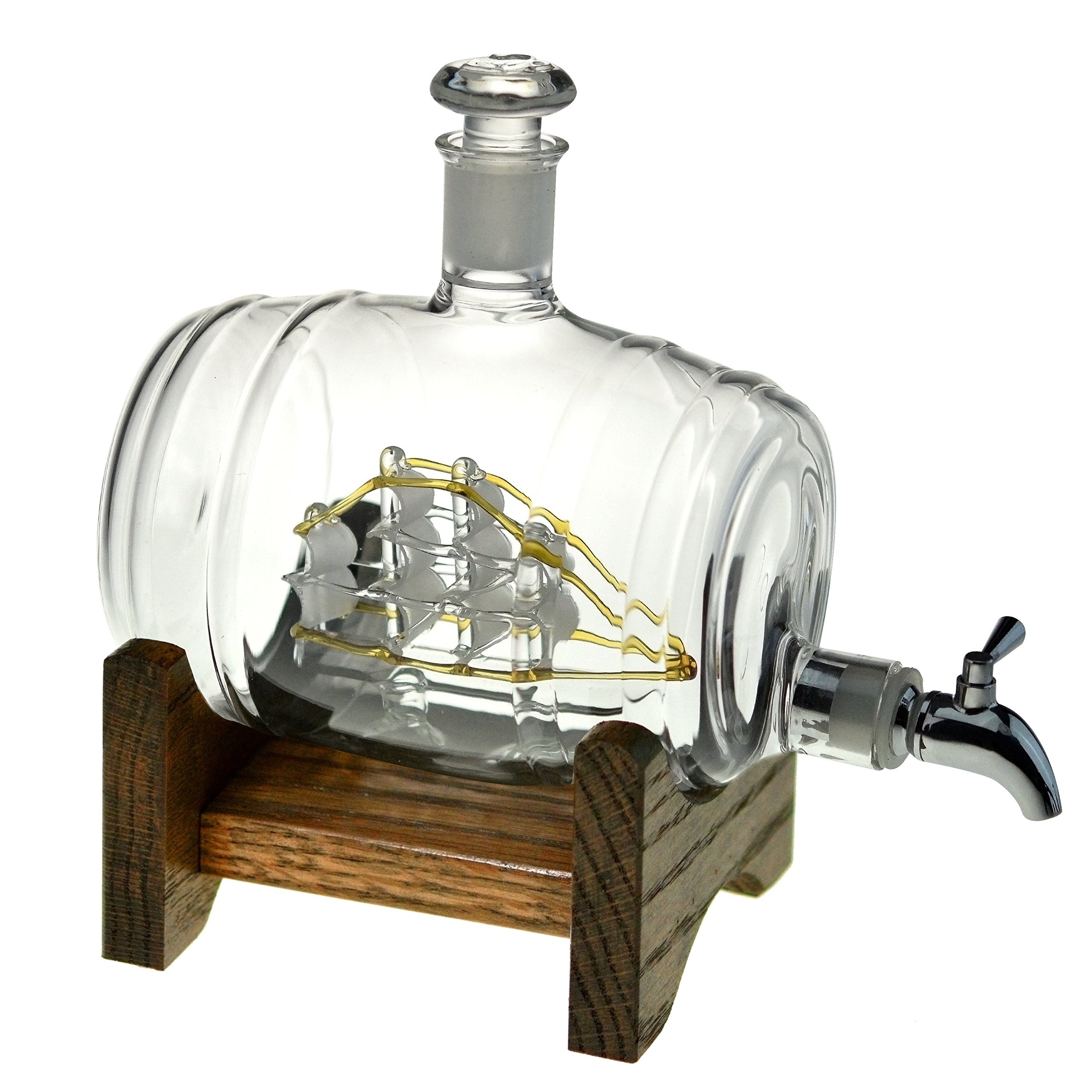 Bourbon Barrel Liquor Decanter Scotch Whiskey Decanter 1000ml