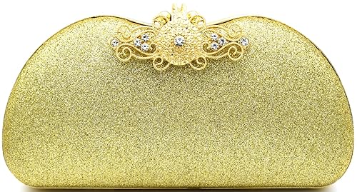 Tooba Handicraft Party Wear Beautiful Flower Diamond Box Clutch Bag Purse For Bridal, Casual, Party, Wedding
