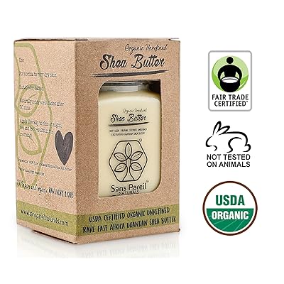 Organik Shea Yağı: En Yüksek Kalite Rafine Edilmemiş Nadir Nilotica, Sertifikalı Adil Ticaret - Cilt ve Saçı Besler, Yeniler ve Korur - 8oz