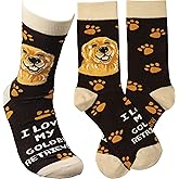 Primitives By Kathy Socks - I Love My Golden Retriever, Multi, One Size Fits Most