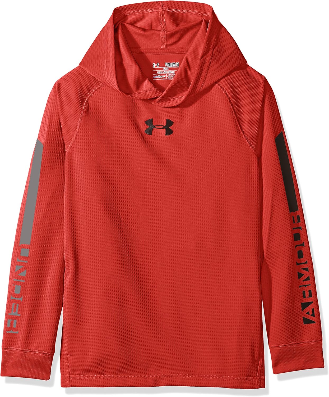 Amazon.com: Under Armour Boys' Waffle Hoodie, Red/Graphite, Youth Small: Clothing