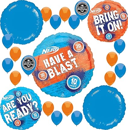 Combined Brands Nerf Party Supplies Birthday Balloon Decorations