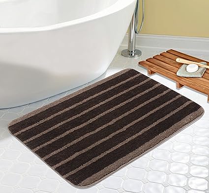 Saral Home Premium Quality Soft Microfiber Bathmat- 50x80 cm, Brown