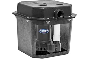 Superior Pump 92072-U 1/3 HP Remote Sink Drain Pump System, Black