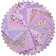 42Pcs 10" Squares Layer Cake Fabric, Pre-Cut 10x10 Fabric Quilt Squares Bundles for Sewing Patchwork, Quilting Supplies Fabric Squares, Layer Cake Fabric for Quilting 10 inch - Purple