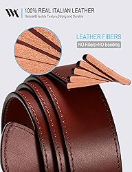 WOLFANT Men's 35mm Dress Casual Belt,100% Italian
