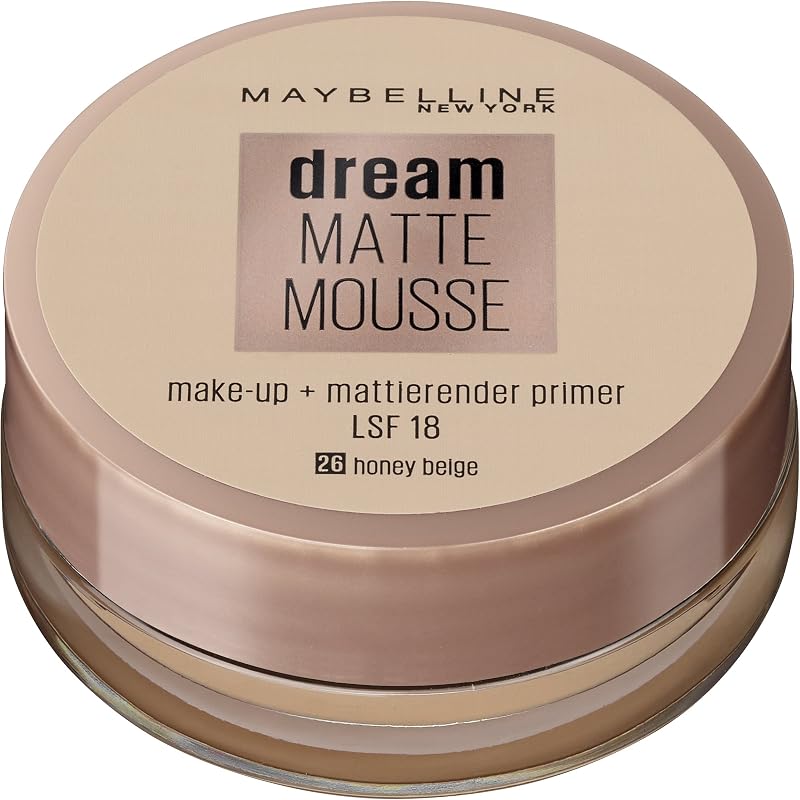 Maybelline Jade Dream Matte Mousse Foundation 26 Honey Beige Normal Oily Skin