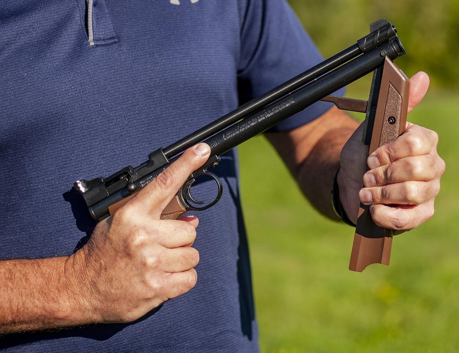 Crosman P1377BR American Classic Multi Pump .177-Caliber Pneumatic Pellet Air Pistol, Brown : Sports & Outdoors
