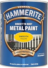 Hammerite Smooth Direct to Rust Metal Paint 5 L Yellow