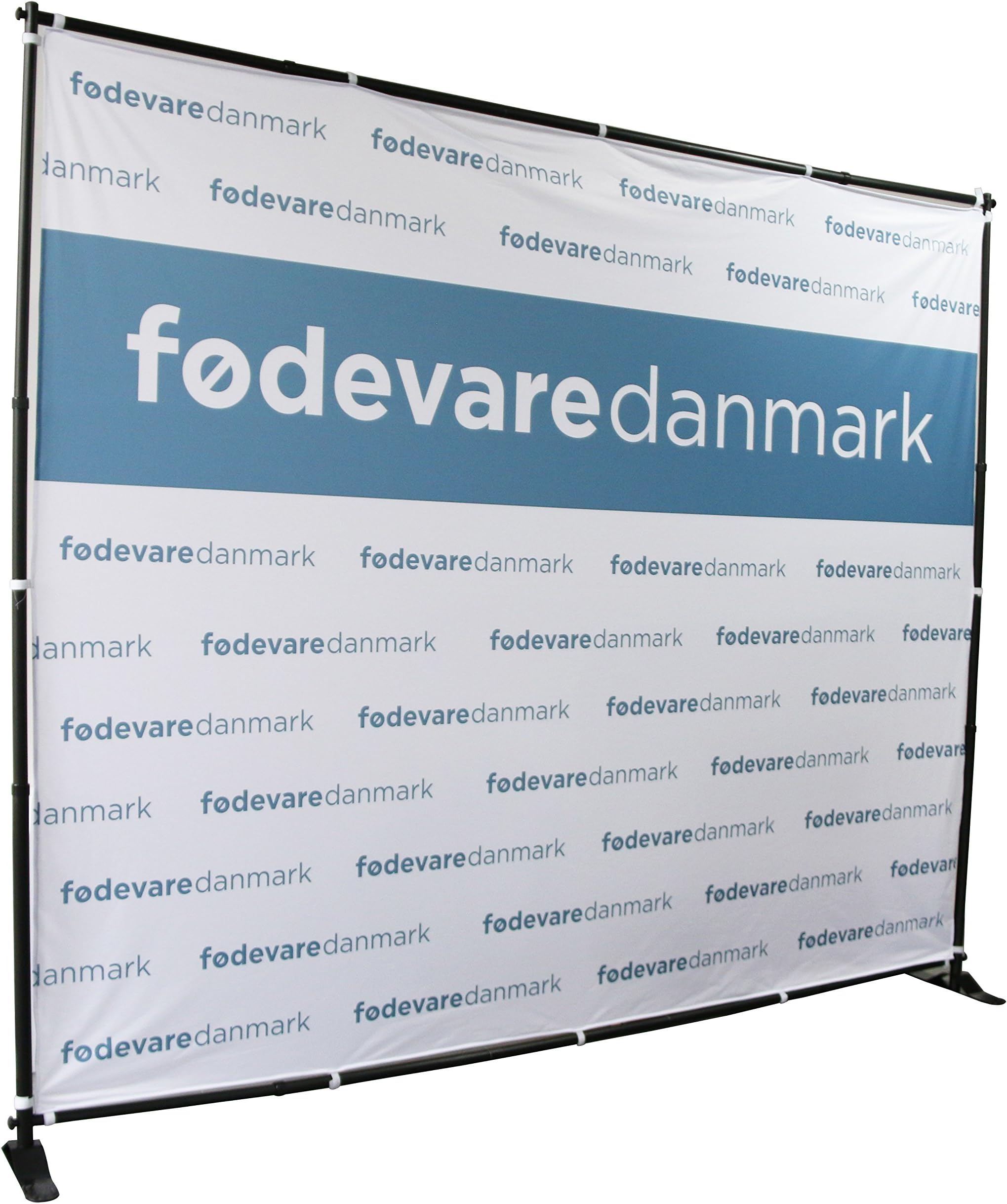 DisplayfactoryUSA 8'x8' Professional Backdrop Banner Stand Large Tube Heavy Duty Telescopic Step and Repeat for Photo Booth Background and Trade Show with Carrying Bag