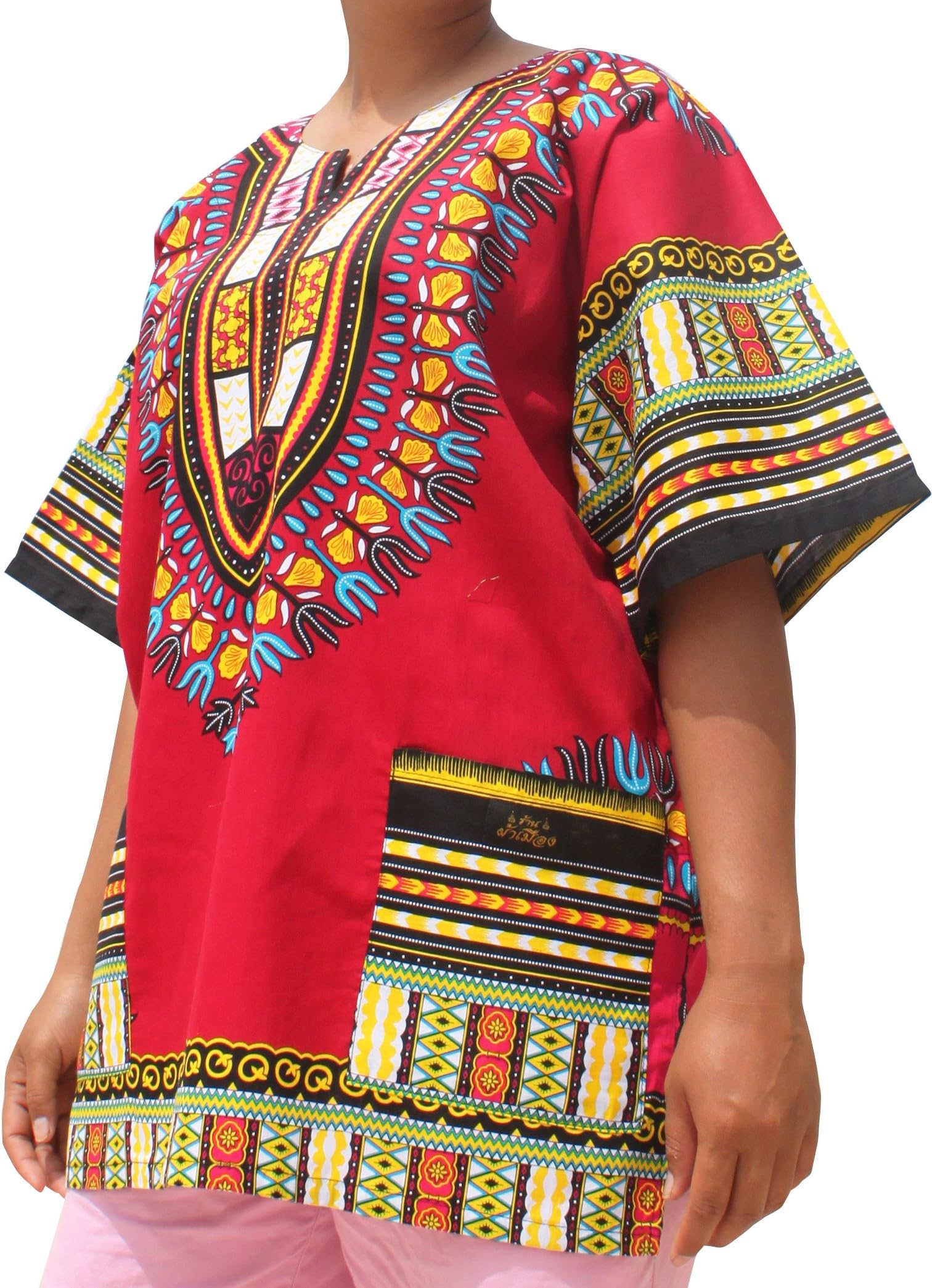 RaanPahMuang Unisex African Dashiki Kaftan Shirt XS - 7XL