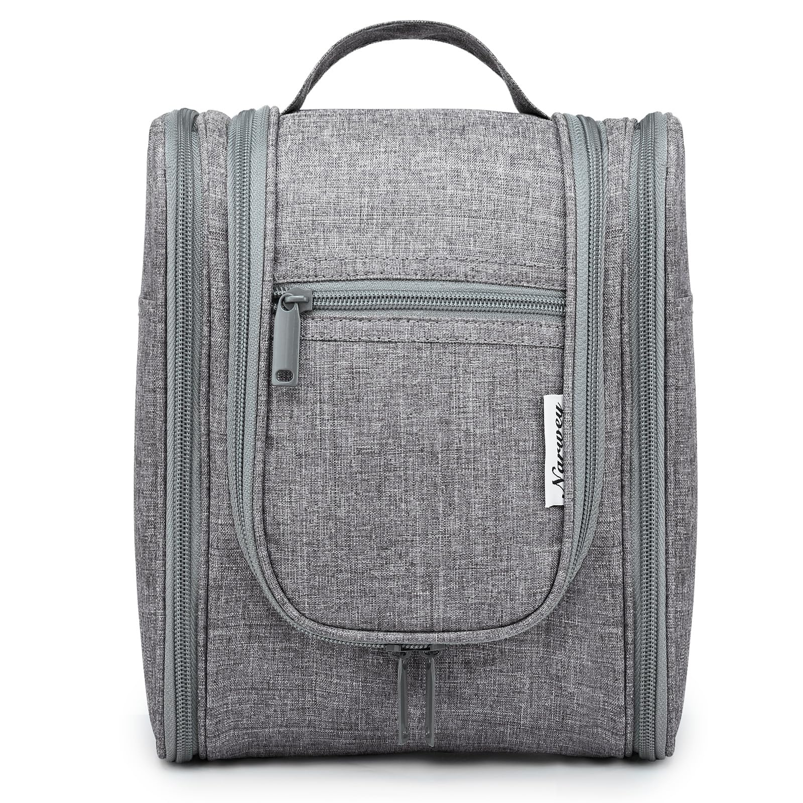 Narwey Travel Hanging Toiletry Wash Bag, Travel Toiletry Bags Toiletries Bag for Women, Washbag Makeup Cosmetic Organiser for Holiday Essentials Accessories (Grey (Small))