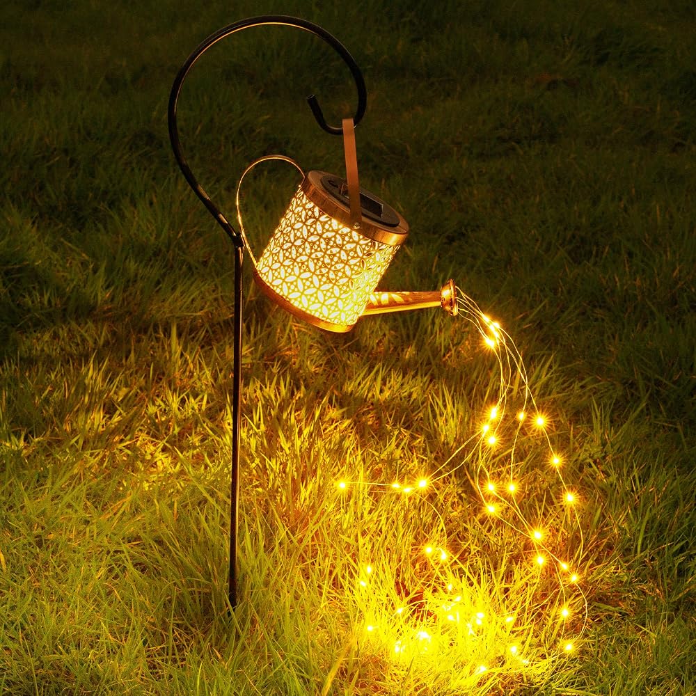 GloBrite 48 LED Solar Watering Can Garden Lights IP65 Waterproof 80 cm