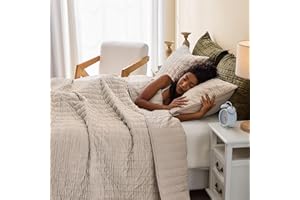 SHALALA NEW YORK SHALALA Corduroy Quilt King Size 3 Pieces Bedding Set,Striped Bed Cover Cozy Bedspread Coverlet with 2 Matching Pillow Shams,Soft Lightweight Quilt Set for All Season(Beige, King)