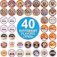 Crazy Cups Flavored Coffee Pods Variety Pack for Keurig K Cups Brewers, Assorted Flavored Coffee Sampler, 40 Count