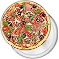 P&P CHEF Pizza Pan Set of 2, Stainless Steel Pizza Tray, Round Pizza Plate For Pie Cookie Pizza Cake, Non Toxic & Heavy Duty, Dishwasher Safe & Easy Clean, 12 Inch & Silver