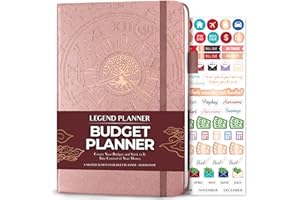 LEGEND PLANNER Legend Budget Planner– Deluxe Financial Planner Organizer & Budget Book Money Planner Account Book & Expense Tracker Notebook Journal for Household Monthly Budgeting & Personal Finance–Rose Gold Foil