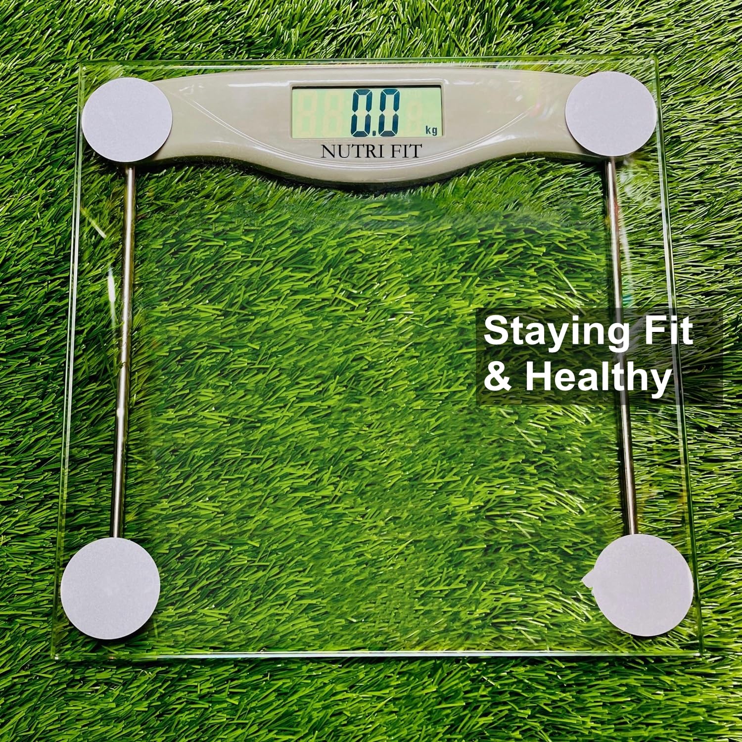 Bathroom Scale for Body Weight, NUTRI FIT Digital Weighing Scale Accurate Electric Weight Loss Watcher Scale, 330 lb Capacity, Step on Technology with AAA Batteries, Birthday Gifts