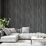 Arthouse Wood Slats Charcoal Grey Wallpaper 1005 x 53cm Paste The Paper view 5