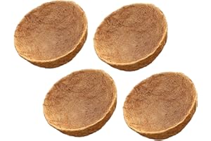 LAVZAN 4 PCS 16 Inch Round Coco Liners Coconut Liners for Hanging Planters, Hanging Basket Replacement Coco Liners, Round Basket Coco Liners，100% Natural Coco Coir Liners for Hanging Basket