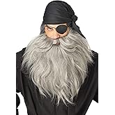 California Costumes Mens Grey Pirate Beard Standard