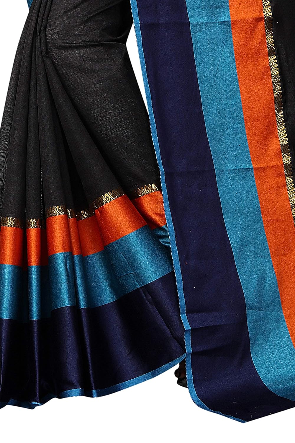 perfectblue cotton saree with blouse piece