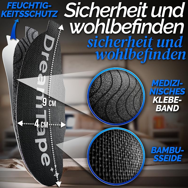 ® 35x Mouth Tape gegen Schnarchen – Mundpflaster zum Schlafen, Mundkleber für ruhigen Schlaf & Schlafhilfe – hypoallergen, latexfrei, atmungsaktiv – antischnarchmittel, mundtape