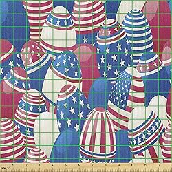 Ambesonne USA Fabric by The Yard, Traditional