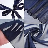 Yolev Ballet Wrap Skirt Chiffon Adjustable Waist Dark Blue Women Girls view 5